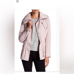 BCBGeneration rain parka utility jacket. Light pink. Size M